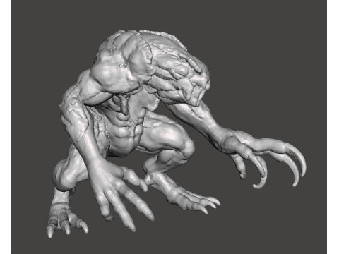 RE3 HUNTER BETA MONSTER MINIATURE MODEL FOR HORROR OR FANTASY GAMES RPG DND 3D 打印模型