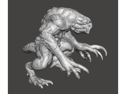RE3 HUNTER BETA MONSTER MINIATURE MODEL FOR HORROR OR FANTASY GAMES RPG DND 3D 打印模型