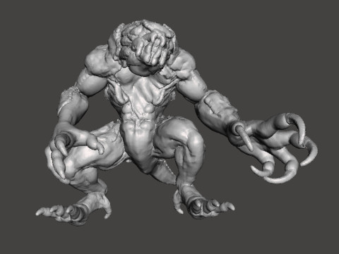 RE3 HUNTER BETA MONSTER MINIATURE MODEL FOR HORROR OR FANTASY GAMES RPG DND 3D 打印模型