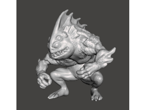 LOVECRAFT DEEP ONE MINIATURE MODEL FIGURE FOR FANTASY OR HORROR GAMES RPG DND 3D 프린트 모델