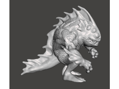 LOVECRAFT DEEP ONE MINIATURE MODEL FIGURE FOR FANTASY OR HORROR GAMES RPG DND 3D 프린트 모델