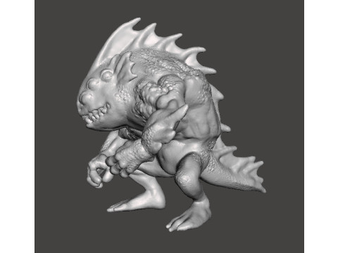 LOVECRAFT DEEP ONE MINIATURE MODEL FIGURE FOR FANTASY OR HORROR GAMES RPG DND 3D 프린트 모델