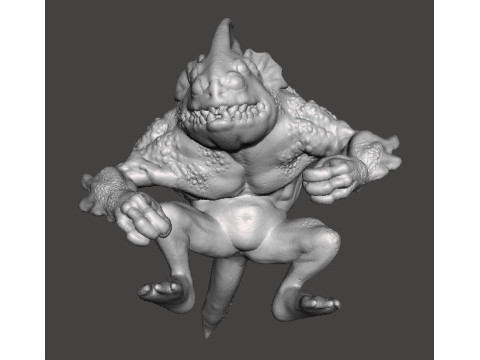 LOVECRAFT DEEP ONE MINIATURE MODEL FIGURE FOR FANTASY OR HORROR GAMES RPG DND 3D 프린트 모델