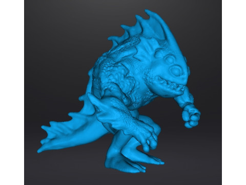 LOVECRAFT DEEP ONE MINIATURE MODEL FIGURE FOR FANTASY OR HORROR GAMES RPG DND 3D 프린트 모델