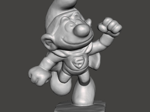 SUPER SMURF 1980 PVC PLASTIC SUPERHERO FIGURE MINIATURE TOY 3D Print Model