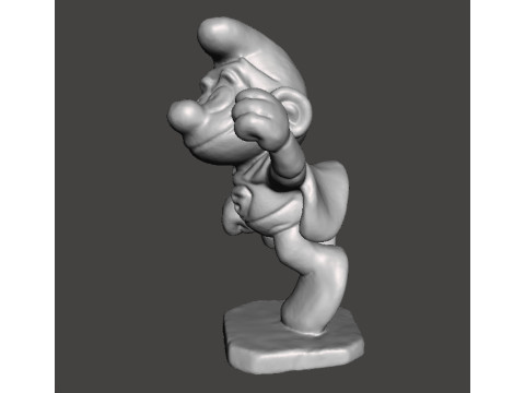 SUPER SMURF 1980 PVC PLASTIC SUPERHERO FIGURE MINIATURE TOY 3D Print Model