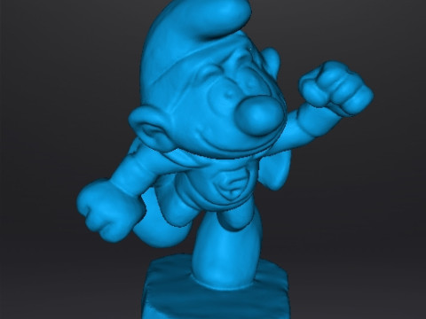 SUPER SMURF 1980 PVC PLASTIC SUPERHERO FIGURE MINIATURE TOY 3D Print Model