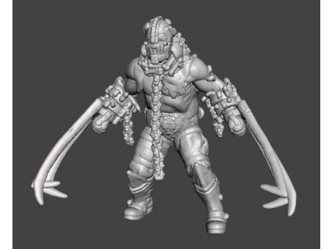 RE4 GARRADOR MINIATURE MODEL FOR HORROR OR FANTASY GAMES RPG DND 3D 프린트 모델