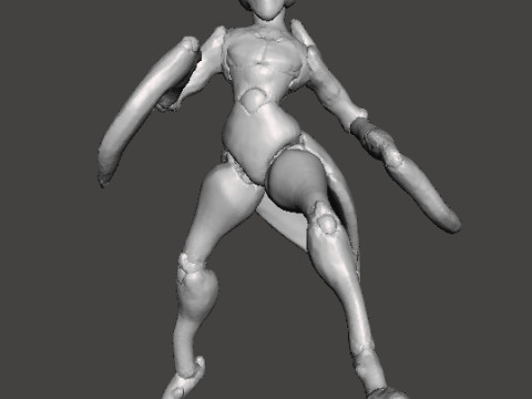 INSECTOID MANTIS WARRIOR MONSTER MINIATURE MODEL FOR FANTASY OR SCIFI GAMES RPG DND Modelo de Impressão 3D