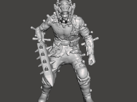 ZOMBIE BRUTE NAZI EXPERIMENT MINIATURE MODEL FIGURE FOR SCIFI GAMES RPG DND 3D Print Model