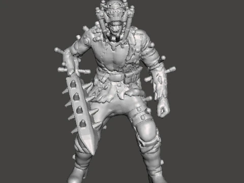 FIGURA DI MODELLO IN MINIATURA DELL'ESPERIMENTO NAZISTA ZOMBIE BRUTO PER GIOCHI SCIFI RPG DND Modello di stampa 3D