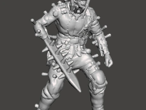 ZOMBIE BRUTE NAZI EXPERIMENT MINIATURE MODEL FIGURE FOR SCIFI GAMES RPG DND 3D Print Model