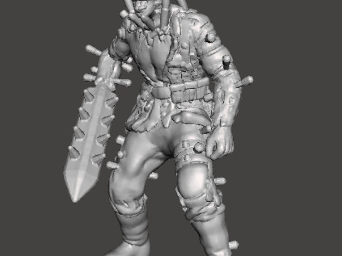 ZOMBIE BRUTE NAZI EXPERIMENT MINIATURE MODEL FIGURE FOR SCIFI GAMES RPG DND 3D 打印模型