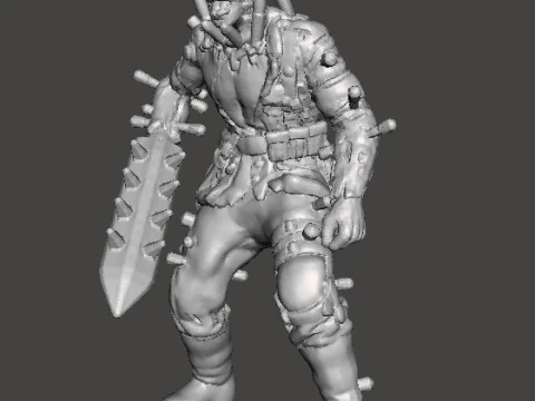 ZOMBIE BRUTE NAZI EXPERIMENT MINIATURE MODEL FIGURE FOR SCIFI GAMES RPG DND 3D Print Model