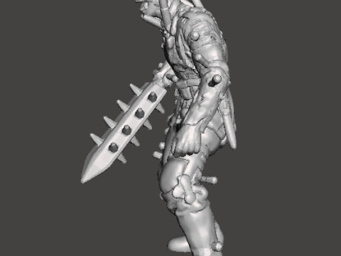 ZOMBIE BRUTE NAZI EXPERIMENT MINIATURE MODEL FIGURE FOR SCIFI GAMES RPG DND 3D 打印模型