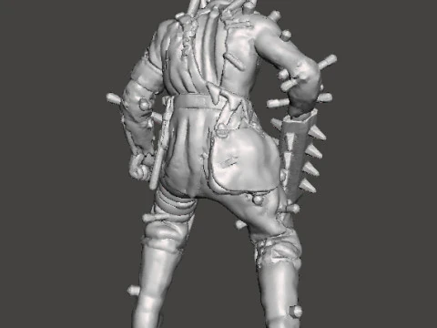 ZOMBIE BRUTE NAZI EXPERIMENT MINIATURE MODEL FIGURE FOR SCIFI GAMES RPG DND 3D Print Model