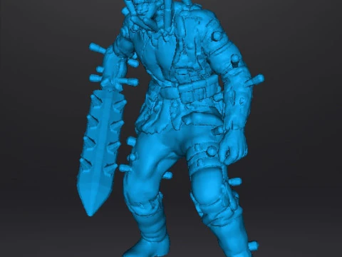 ZOMBIE BRUTE NAZI EXPERIMENT MINIATURE MODEL FIGURE FOR SCIFI GAMES RPG DND 3D Print Model