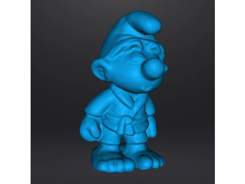 KARATE SMURF 1980 PVC PLASTIC SUPERHERO FIGURE MINIATURE TOY 3D Print Model