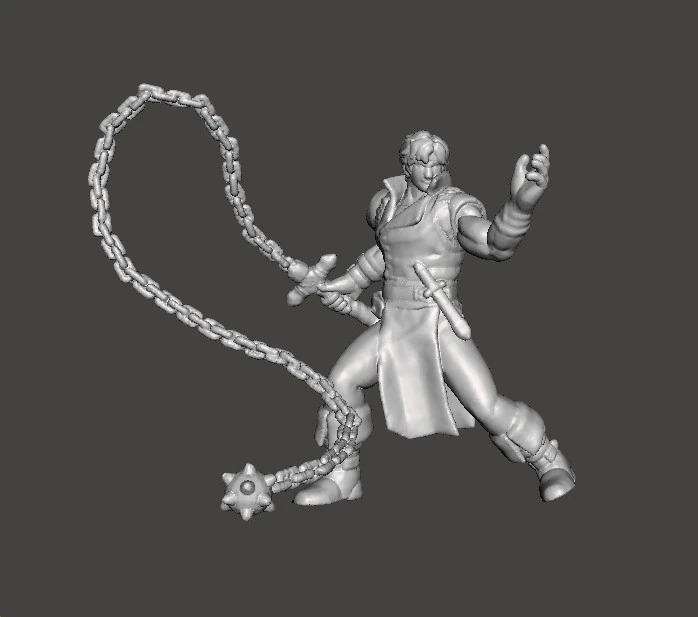 MODELLO IN MINIATURA RICHTER BELMONT CASTLEVANIA PER GIOCHI FANTASY O HORROR RPG DND Modello di stampa 3D .c4d .max .obj .3ds .fbx .stl .blend 