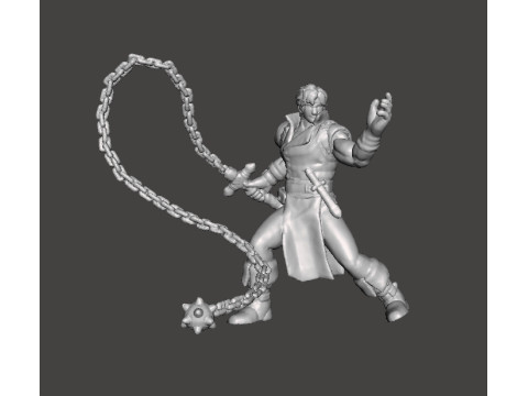 RICHTER BELMONT CASTLEVANIA MINIATURE MODEL FOR FANTASY OR HORROR GAMES RPG DND 3Dプリントモデル