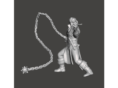 RICHTER BELMONT CASTLEVANIA MINIATURE MODEL FOR FANTASY OR HORROR GAMES RPG DND 3D 프린트 모델
