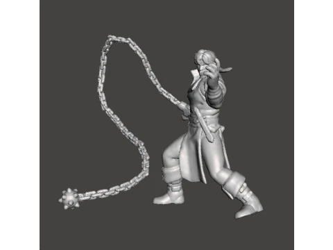 MODELLO IN MINIATURA RICHTER BELMONT CASTLEVANIA PER GIOCHI FANTASY O HORROR RPG DND Modello di stampa 3D