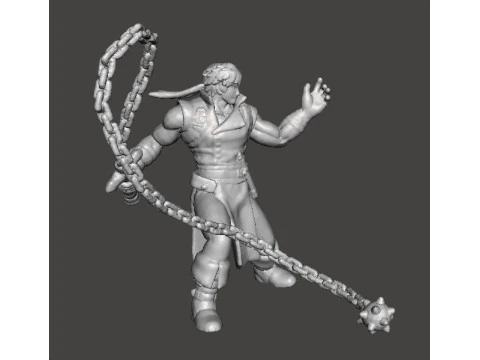 MODELLO IN MINIATURA RICHTER BELMONT CASTLEVANIA PER GIOCHI FANTASY O HORROR RPG DND Modello di stampa 3D