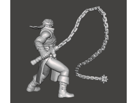 RICHTER BELMONT CASTLEVANIA MINIATURE MODEL FOR FANTASY OR HORROR GAMES RPG DND 3D 프린트 모델