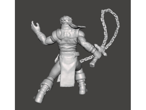 RICHTER BELMONT CASTLEVANIA MINIATURE MODEL FOR FANTASY OR HORROR GAMES RPG DND 3D 프린트 모델