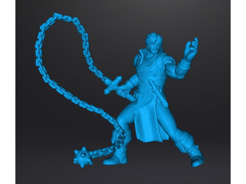 RICHTER BELMONT CASTLEVANIA MINIATURE MODEL FOR FANTASY OR HORROR GAMES RPG DND 3D 프린트 모델