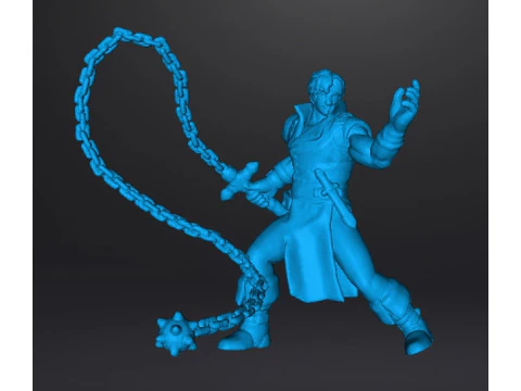 MODELLO IN MINIATURA RICHTER BELMONT CASTLEVANIA PER GIOCHI FANTASY O HORROR RPG DND Modello di stampa 3D