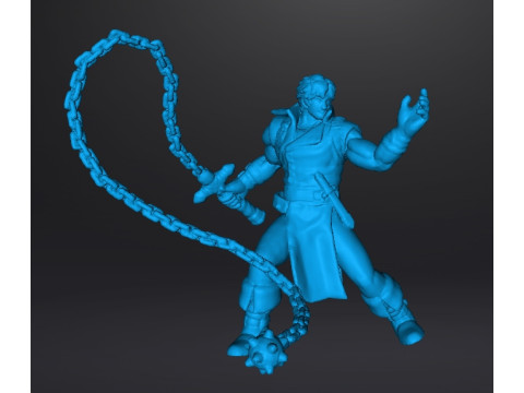 RICHTER BELMONT CASTLEVANIA MINIATURE MODEL FOR FANTASY OR HORROR GAMES RPG DND 3D 프린트 모델
