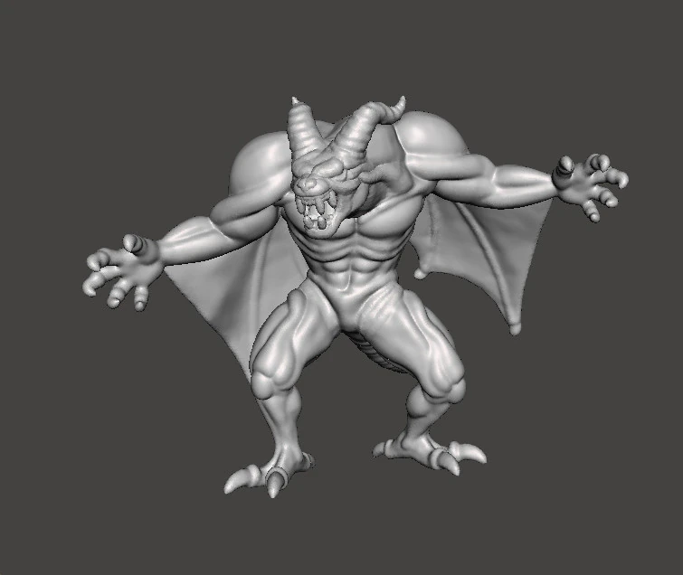 DRACULA DEMON FORM CASTLEVANIA MONSTER MINIATURE MODEL FOR HORROR OR FANTASY GAMES RPG DND 3D Print Model .c4d .max .obj .3ds .fbx .stl .blend 