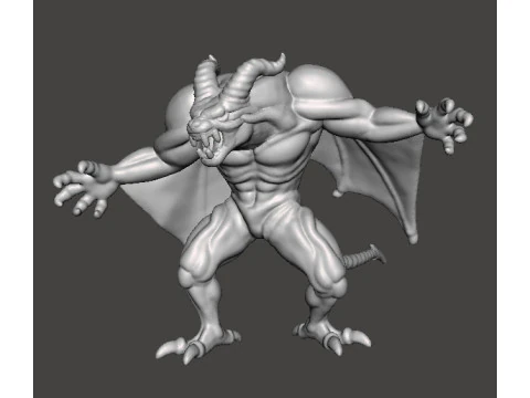 DRACULA DEMON FORM CASTLEVANIA MONSTER MINIATURE MODEL FOR HORROR OR FANTASY GAMES RPG DND 3D Print Model