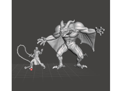 DRACULA DEMON FORM CASTLEVANIA MONSTER MINIATURE MODEL FOR HORROR OR FANTASY GAMES RPG DND Model Cetak 3D