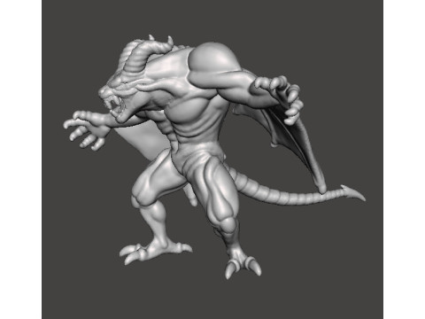 DRACULA DEMON FORM CASTLEVANIA MONSTER MINIATURE MODEL FOR HORROR OR FANTASY GAMES RPG DND Model Cetak 3D