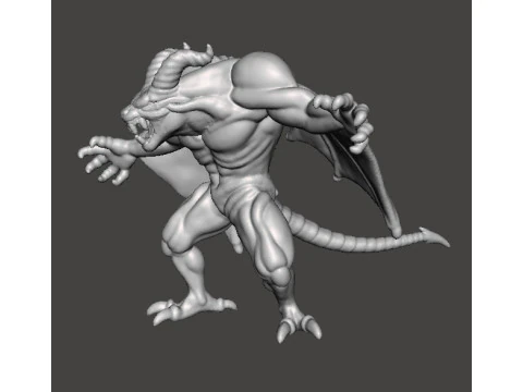 DRACULA DEMON FORM CASTLEVANIA MONSTER MINIATURE MODEL FOR HORROR OR FANTASY GAMES RPG DND 3D Print Model