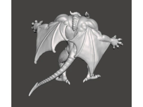 DRACULA DEMON FORM CASTLEVANIA MONSTER MINIATURE MODEL FOR HORROR OR FANTASY GAMES RPG DND 3D Print Model