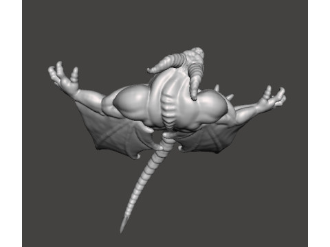DRACULA DEMON FORM CASTLEVANIA MONSTER MINIATURE MODEL FOR HORROR OR FANTASY GAMES RPG DND Model Cetak 3D