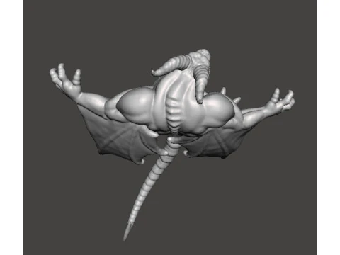DRACULA DEMON FORM CASTLEVANIA MONSTER MINIATURE MODEL FOR HORROR OR FANTASY GAMES RPG DND 3D Print Model