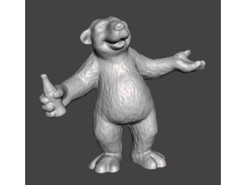 POLAR BEAR COCA COLA CHRISTMAS VINTAGE PROMOTIONAL FIGURE MODEL STATUE ORNAMENT 3D 打印模型