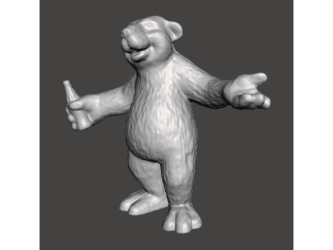 POLAR BEAR COCA COLA CHRISTMAS VINTAGE PROMOTIONAL FIGURE MODEL STATUE ORNAMENT 3D 打印模型