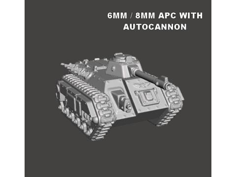 6MM 8MM SCALE IMPERIAL GUARDIANS APC TANKS MINIATURE MODELS FOR SCIFI GAMES 3D Принт Модель