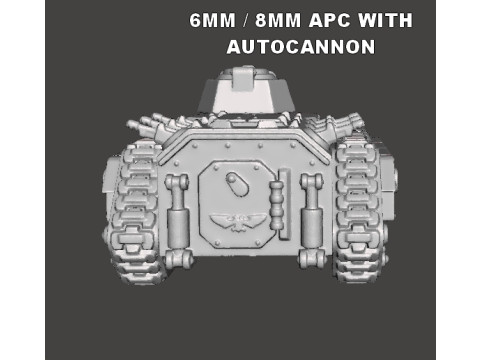 6MM 8MM SCALE IMPERIAL GUARDIANS APC TANKS MINIATURE MODELS FOR SCIFI GAMES 3D Принт Модель
