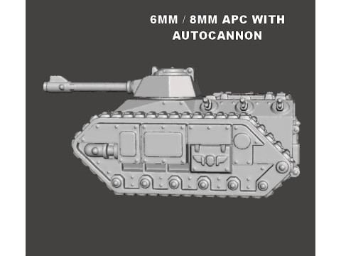 6MM 8MM SCALE IMPERIAL GUARDIANS APC TANKS MINIATURE MODELS FOR SCIFI GAMES 3D Принт Модель