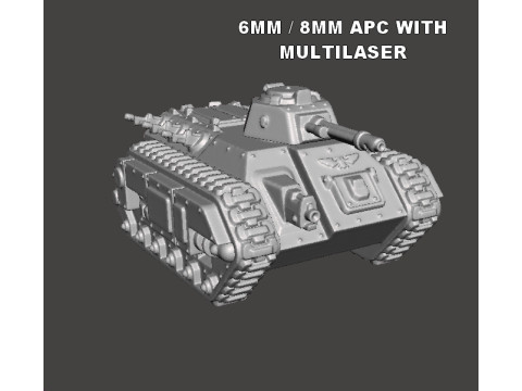 6MM 8MM SCALE IMPERIAL GUARDIANS APC TANKS MINIATURE MODELS FOR SCIFI GAMES 3D Принт Модель