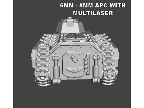 6MM 8MM SCALE IMPERIAL GUARDIANS APC TANKS MINIATURE MODELS FOR SCIFI GAMES 3D Принт Модель