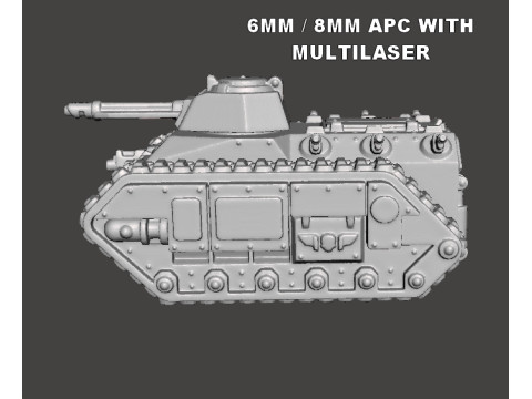 6MM 8MM SCALE IMPERIAL GUARDIANS APC TANKS MINIATURE MODELS FOR SCIFI GAMES 3D Принт Модель