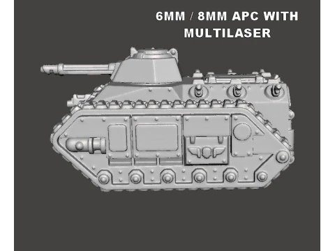MODELLI IN MINIATURA DI SERBATOI APC GUARDIANI IMPERIALI IN SCALA DA 6 MM 8 MM PER GIOCHI SCIFI Modello di stampa 3D