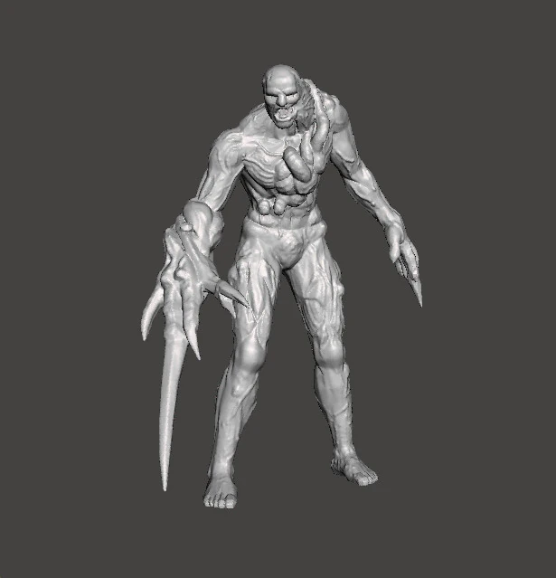 RE PROTO TYRANT 001 MONSTER MINIATURE MODEL FOR HORROR OR FANTASY GAMES RPG DND 3D Print Model .c4d .max .obj .3ds .fbx .stl .blend 